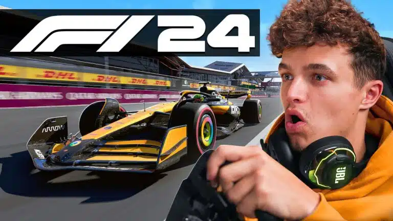 Lando Norris Plays F1 24 For First Time in Quadrant Video
